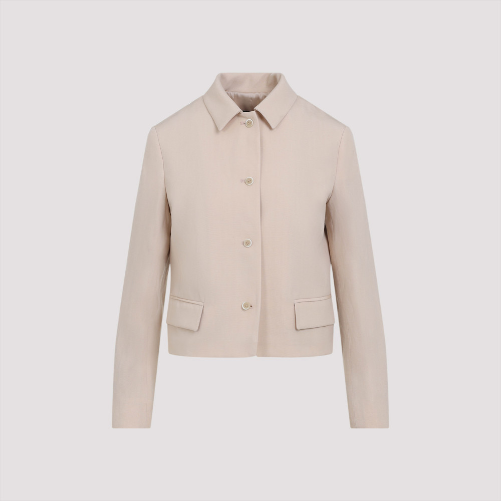 Fabiana Filippi Elegant Virgin Wool Jacket For Women In Beige