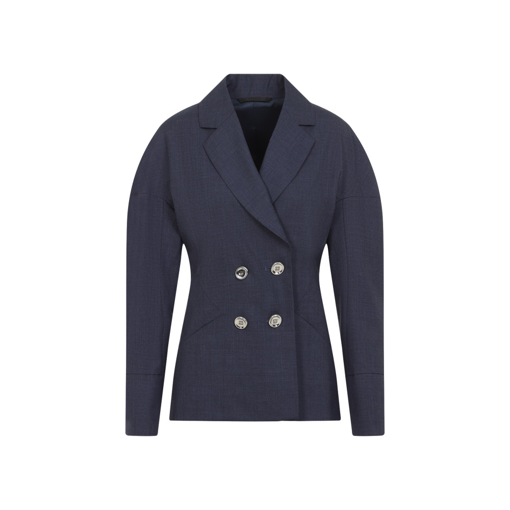Givenchy Double-breasted Buttoned Blazer In Denim