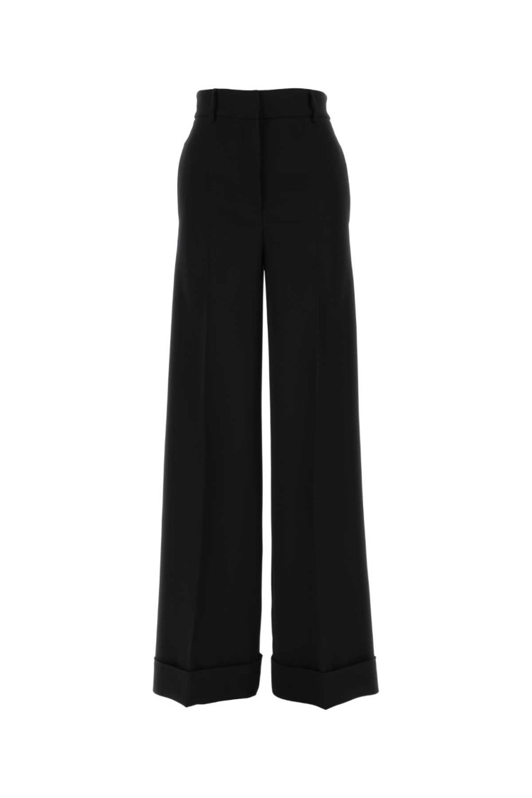 Moschino Women's High-waist Wide-leg Trousers In Black