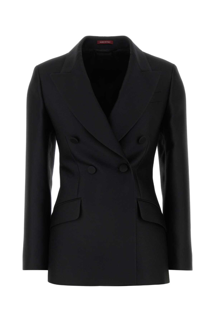 Gucci Women Black Wool Blend Blazer In Black