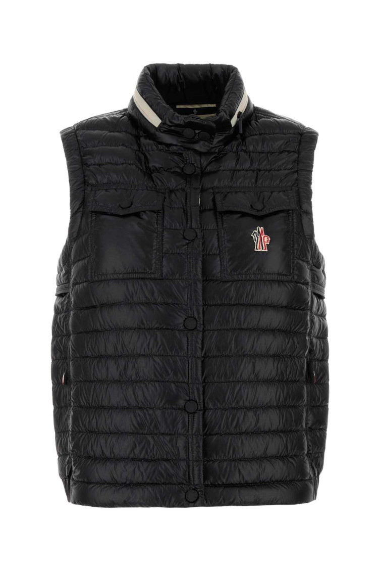 Moncler Grenoble Women Black Nylon Gumiane Down Jacket In Black