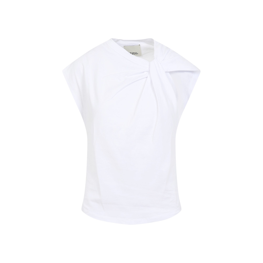 Isabel Marant Nayda Bow-detailed T-shirt In White