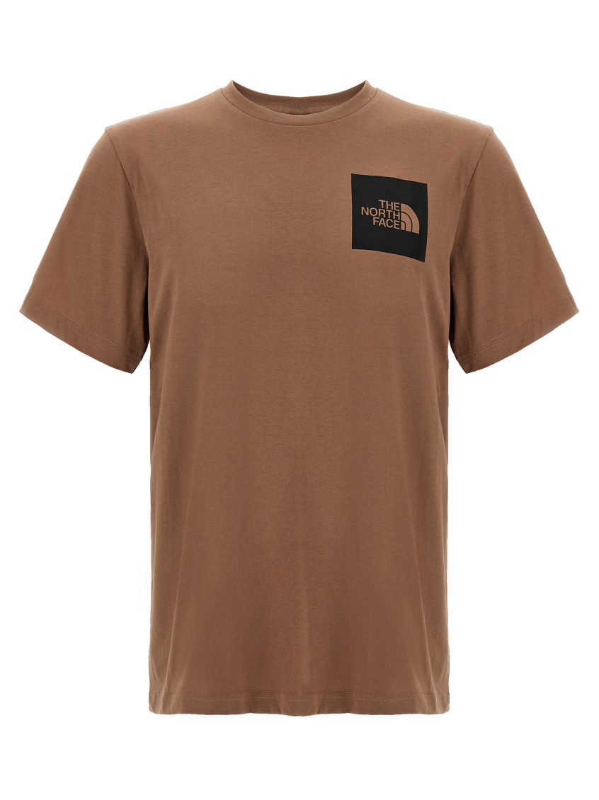 THE NORTH FACE BROWN LOGO PRINT T-SHIRT 