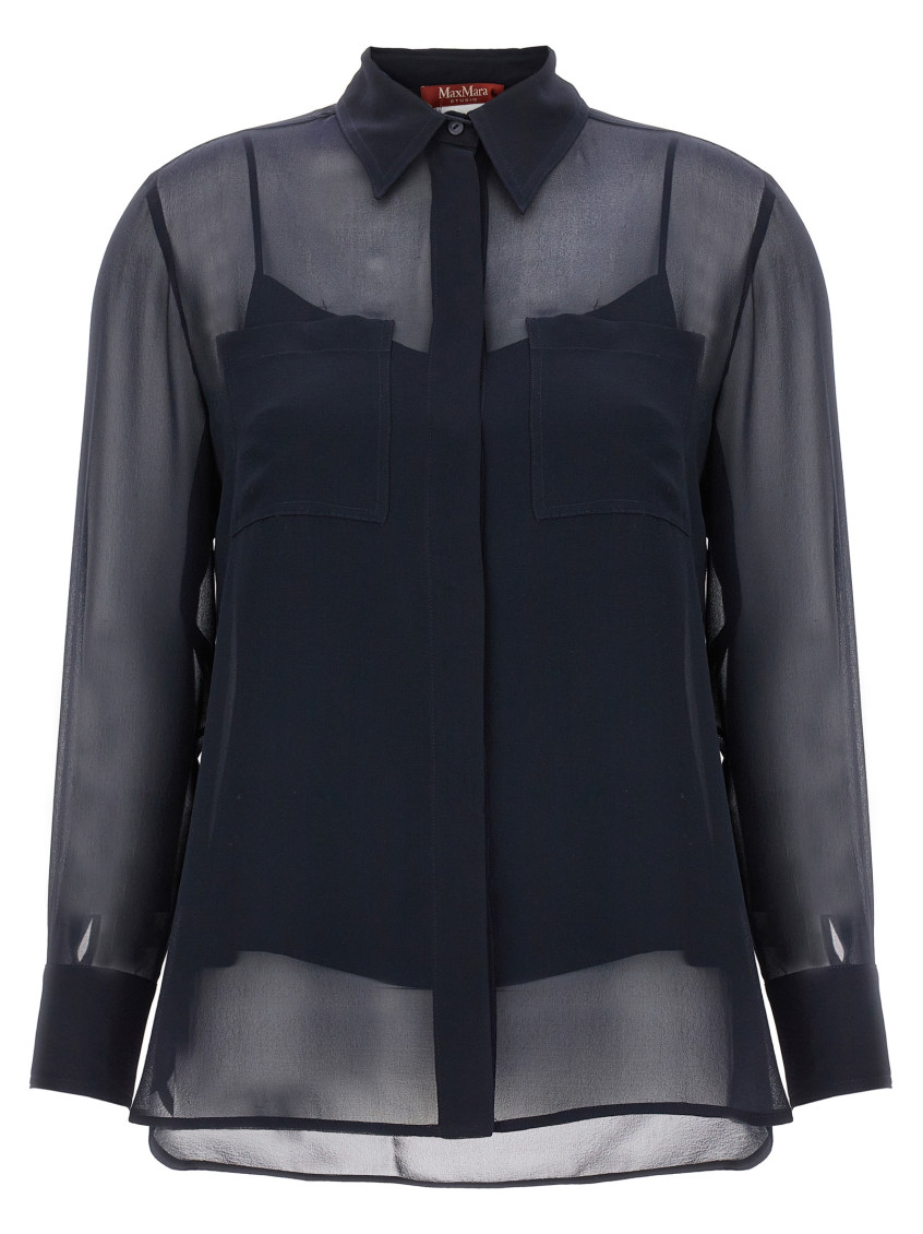 Max Mara Navy Blue Orietta Shirt