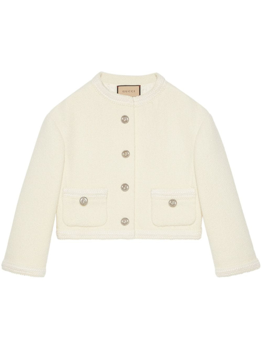 GUCCI WHITE TWEED JACKET