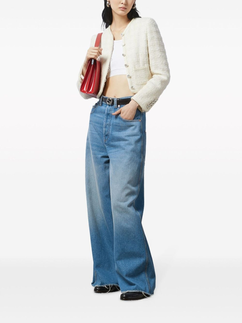 VIP【送料無料・関税込み】GUCCI WHITE BUTTON-UP TWEED JACKET Cotton tweed jacket in off-white | GUCCI® US