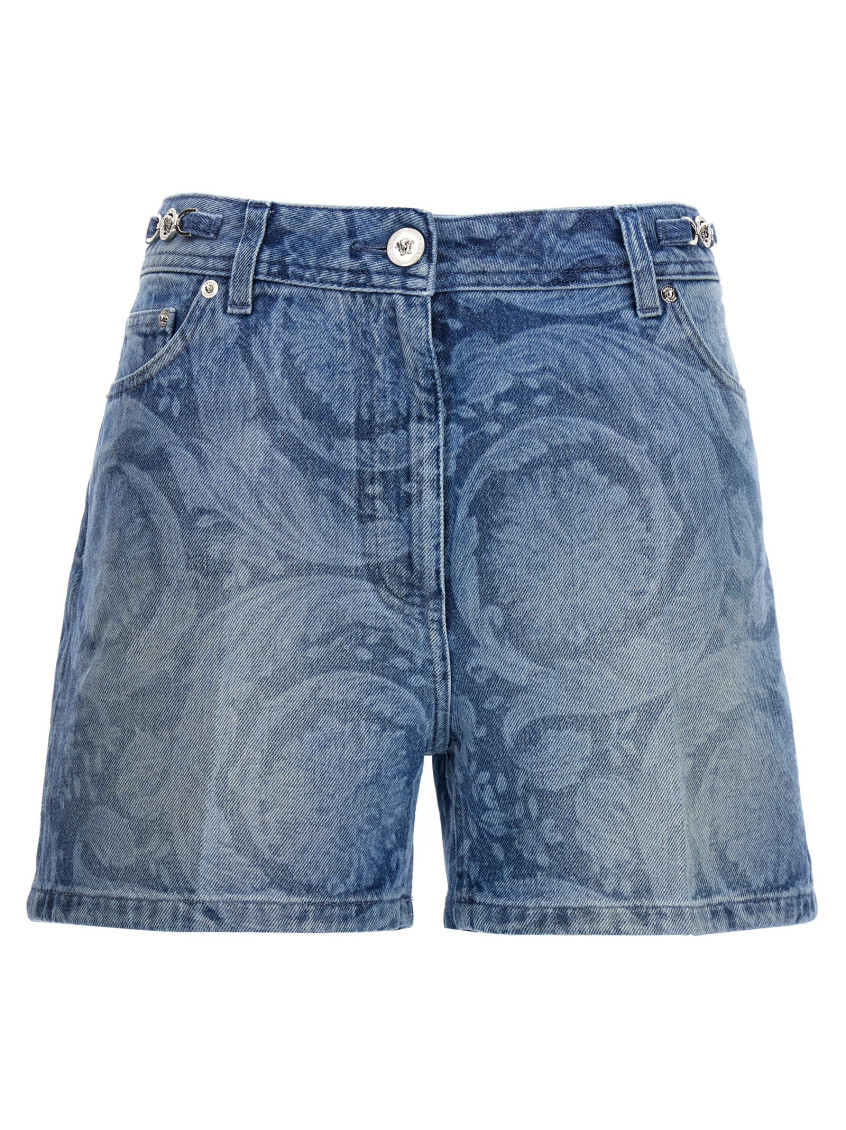 VERSACE BLUE BAROCCO SHORTS 