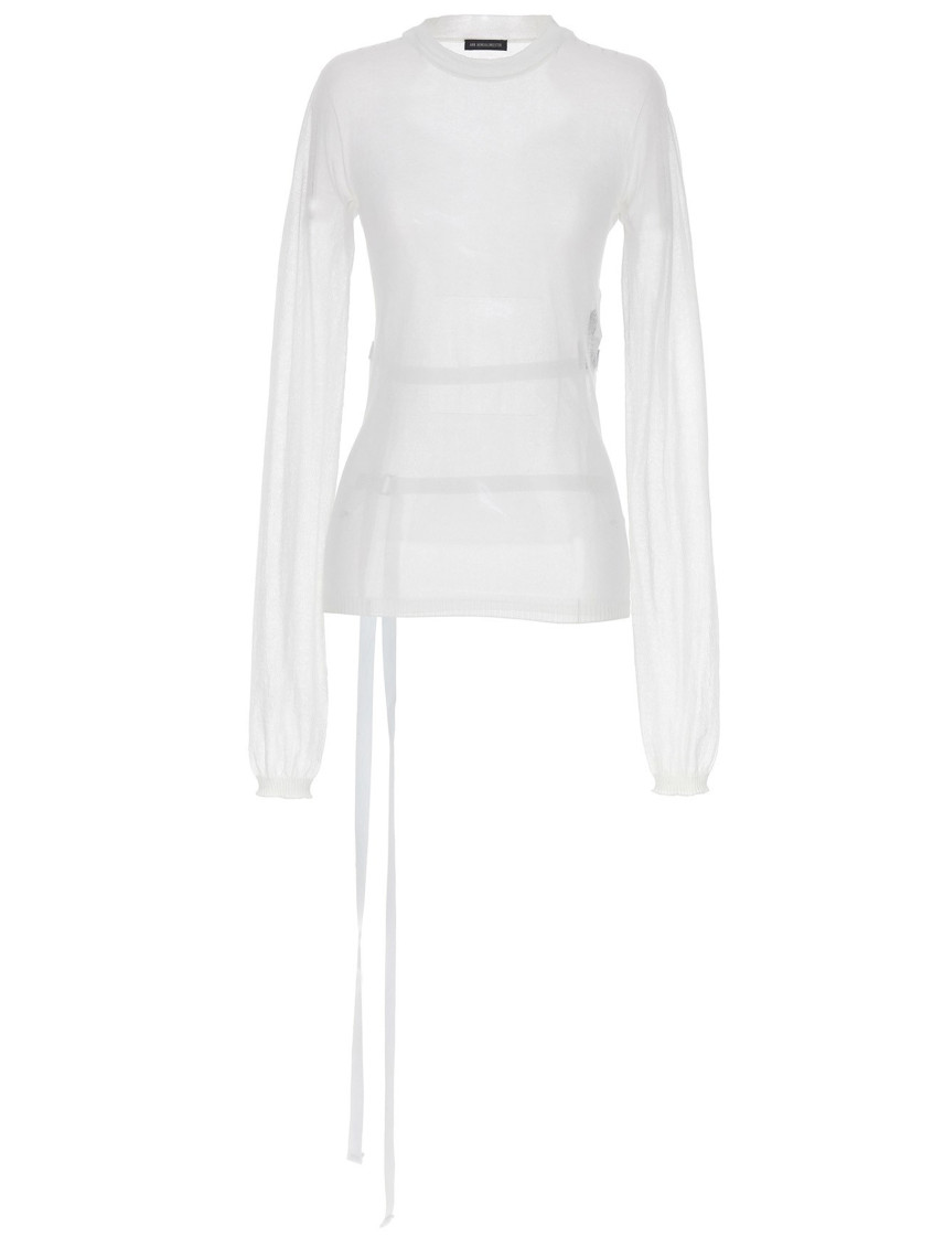 Ann Demeulemeester Suéter Cuello Redondo - Blanco In White