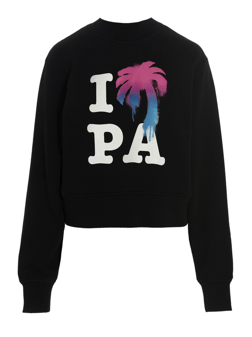 Palm Angels I Love Pa Sweatshirt In Black