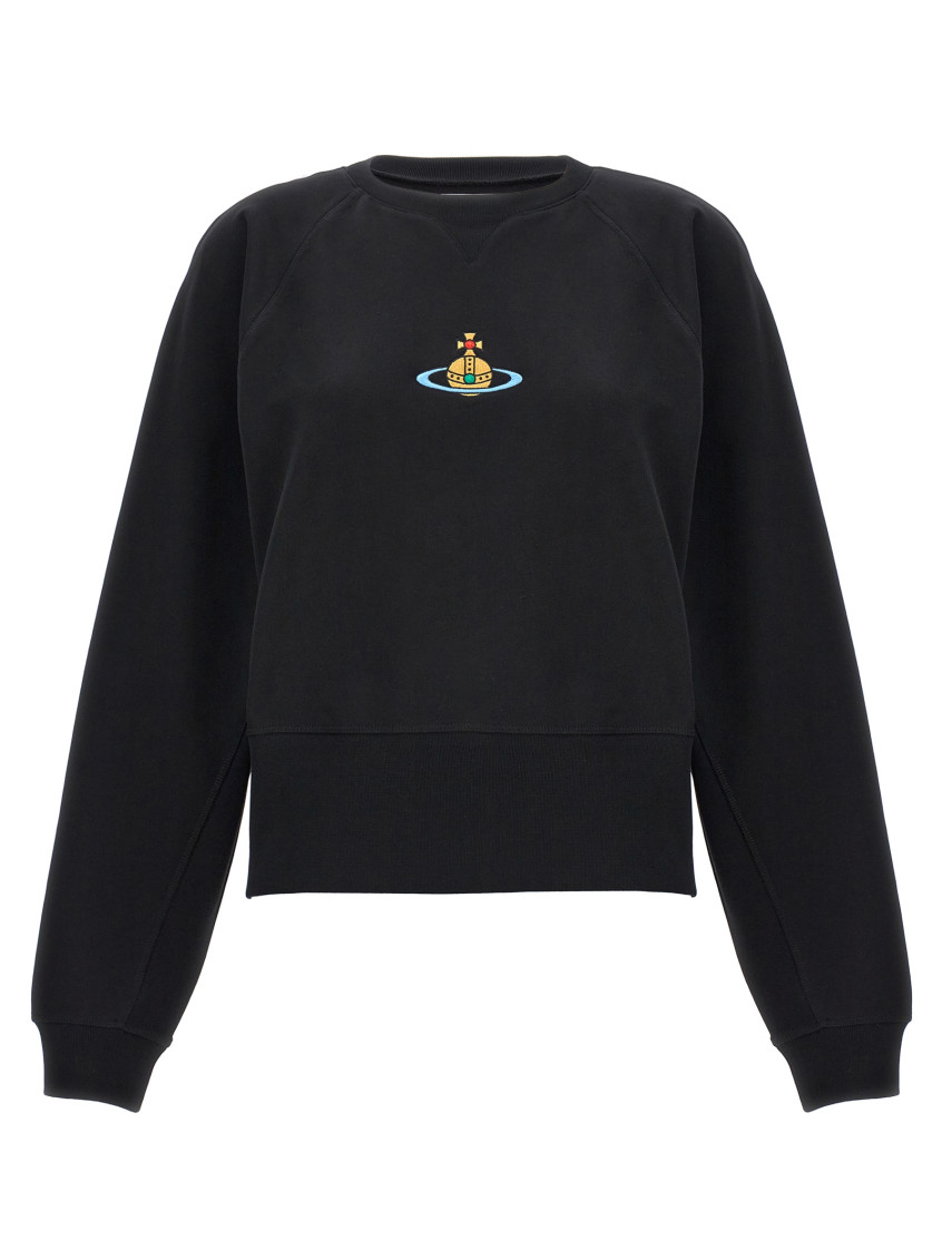 Vivienne Westwood Athletic Logo Jersey Sweatshirt In Black