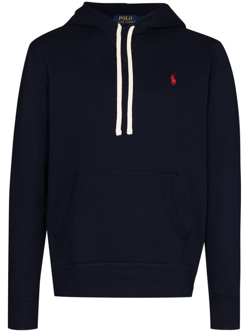 Shop Polo Ralph Lauren Navy Blye Logo Hoodie In Royal Blue