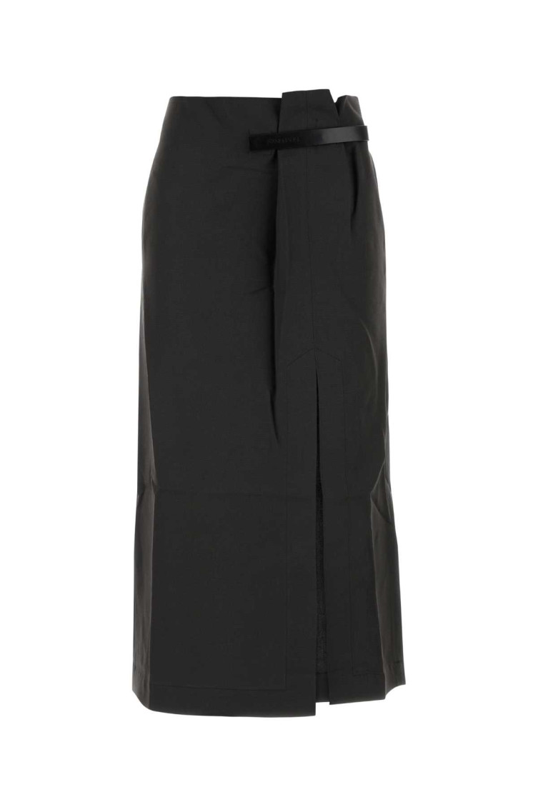 Jw Anderson Graphite Viscose Blend Skirt In Black