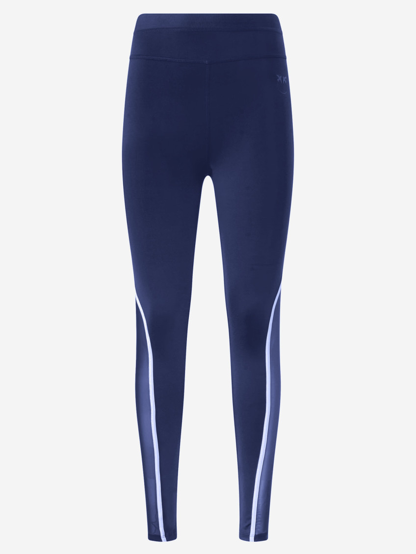 Shop Pinko Blue Side-stripe Leggings