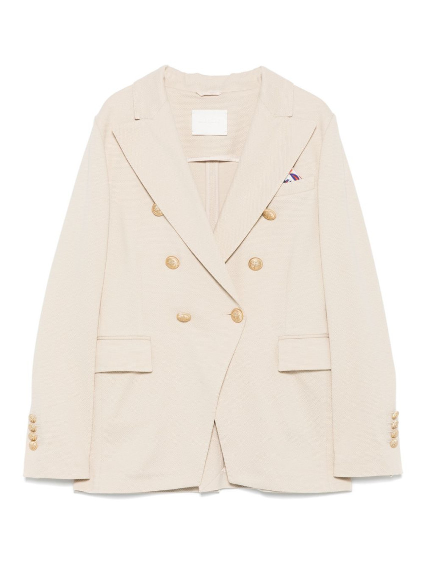 Circolo 1901 Double-breasted Cotton Jacket With Rear Vent