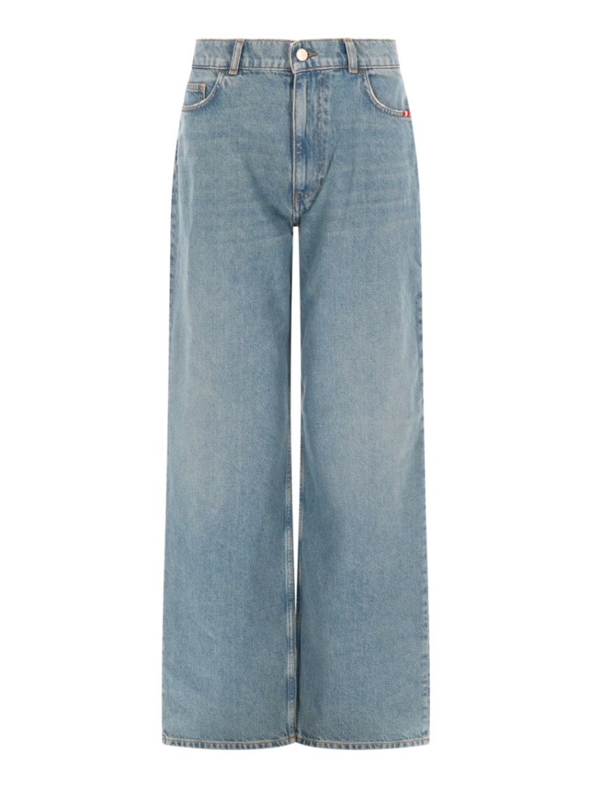 Amish Denim Relaxed High Rise Jeans In Blue