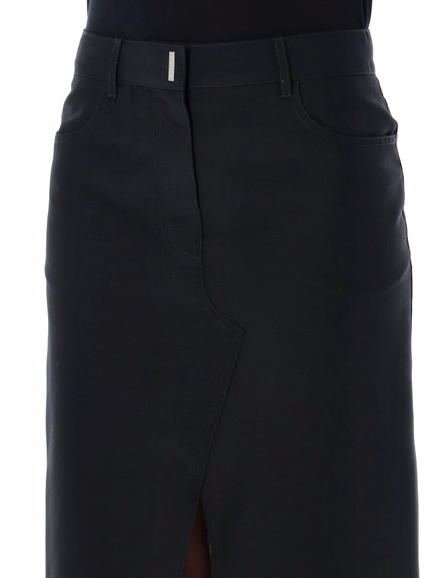 Givenchy Black LONG SKIRT WITH FRONT SPLIT for Women Online