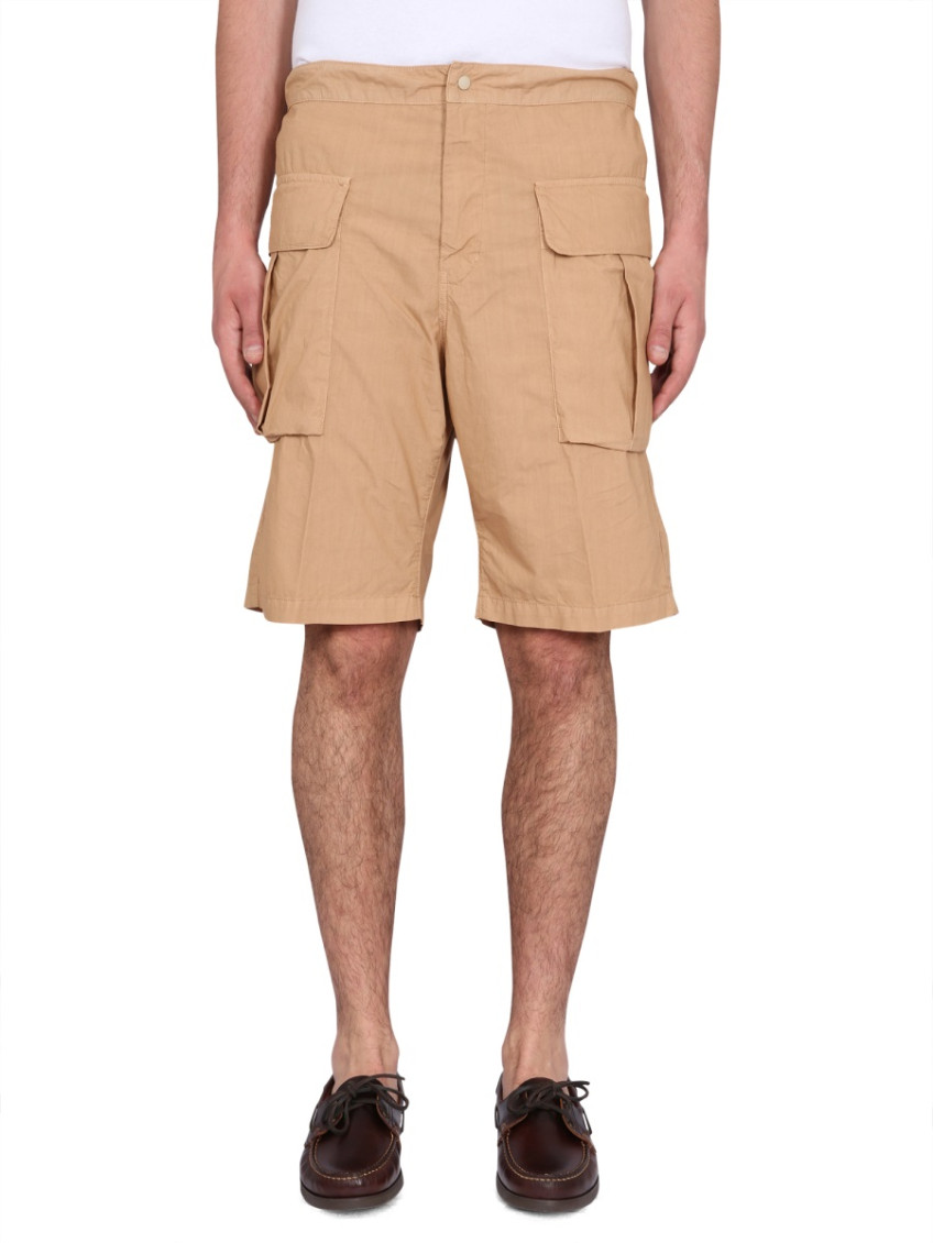 Aspesi Beige Solid Shorts In Neutral