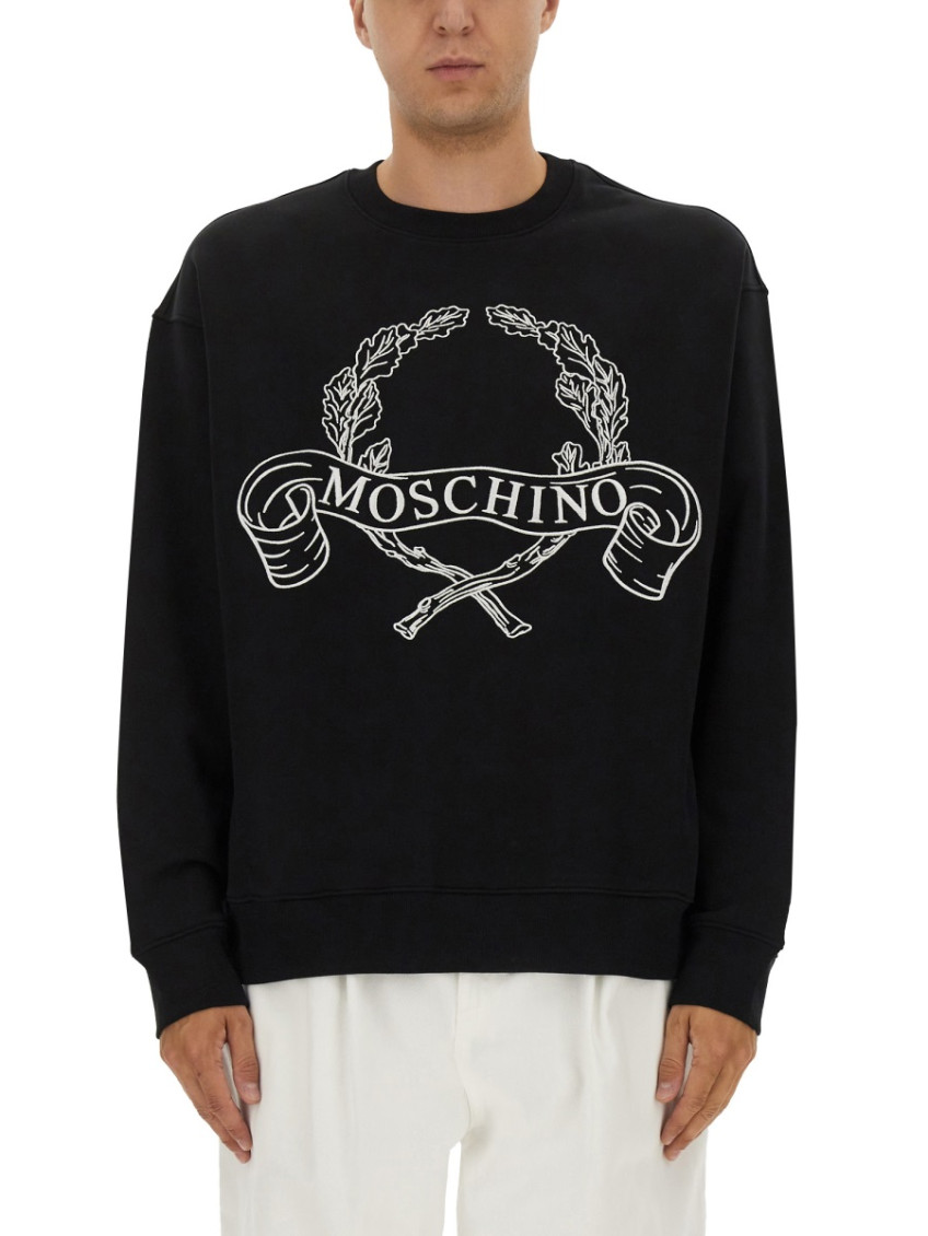 ミュージシャン GODONLYKNOWS SIGNATURE CREW NECK SWEAT Moschino Black Crew Neck Sweatshirt for Men Online India at