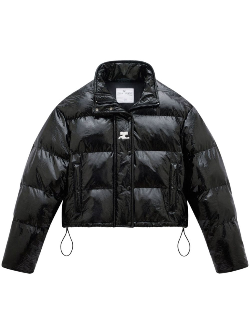 Courrèges Courreges Women Down Jacket With Logo In Black
