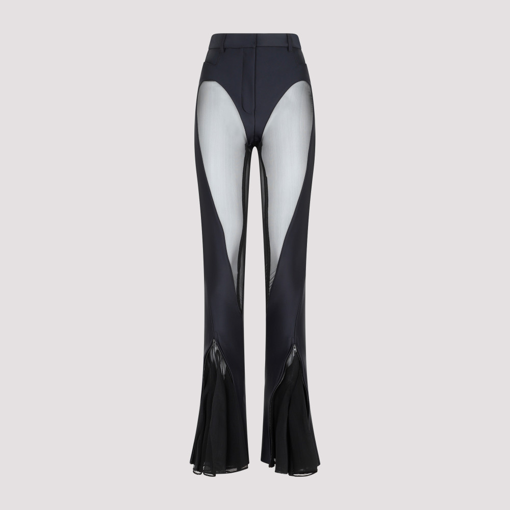 Shop Mugler Black Flared Leggings