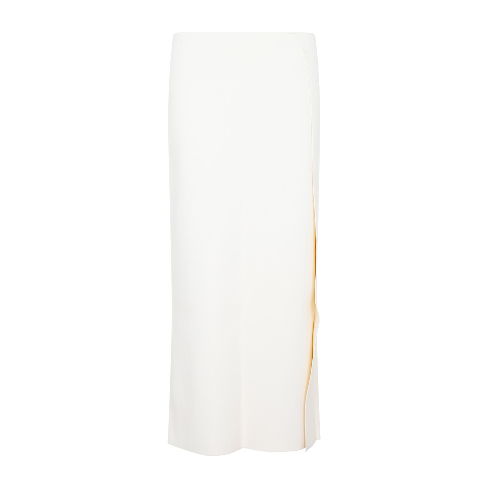 Jil Sander Ivory Viscose Blend Skirt In White