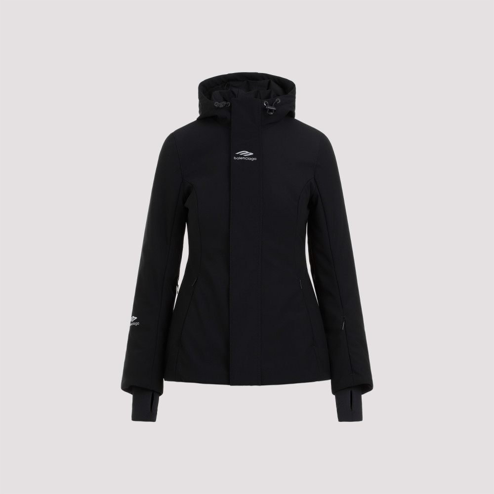 Balenciaga Women 3b Sports Icon Ski Hourglass Parka In Black