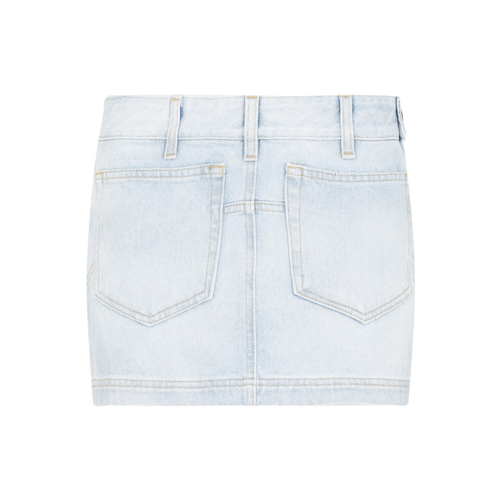 Attico Sky Blue Abra Mini Denim Skirt In Sky Blue