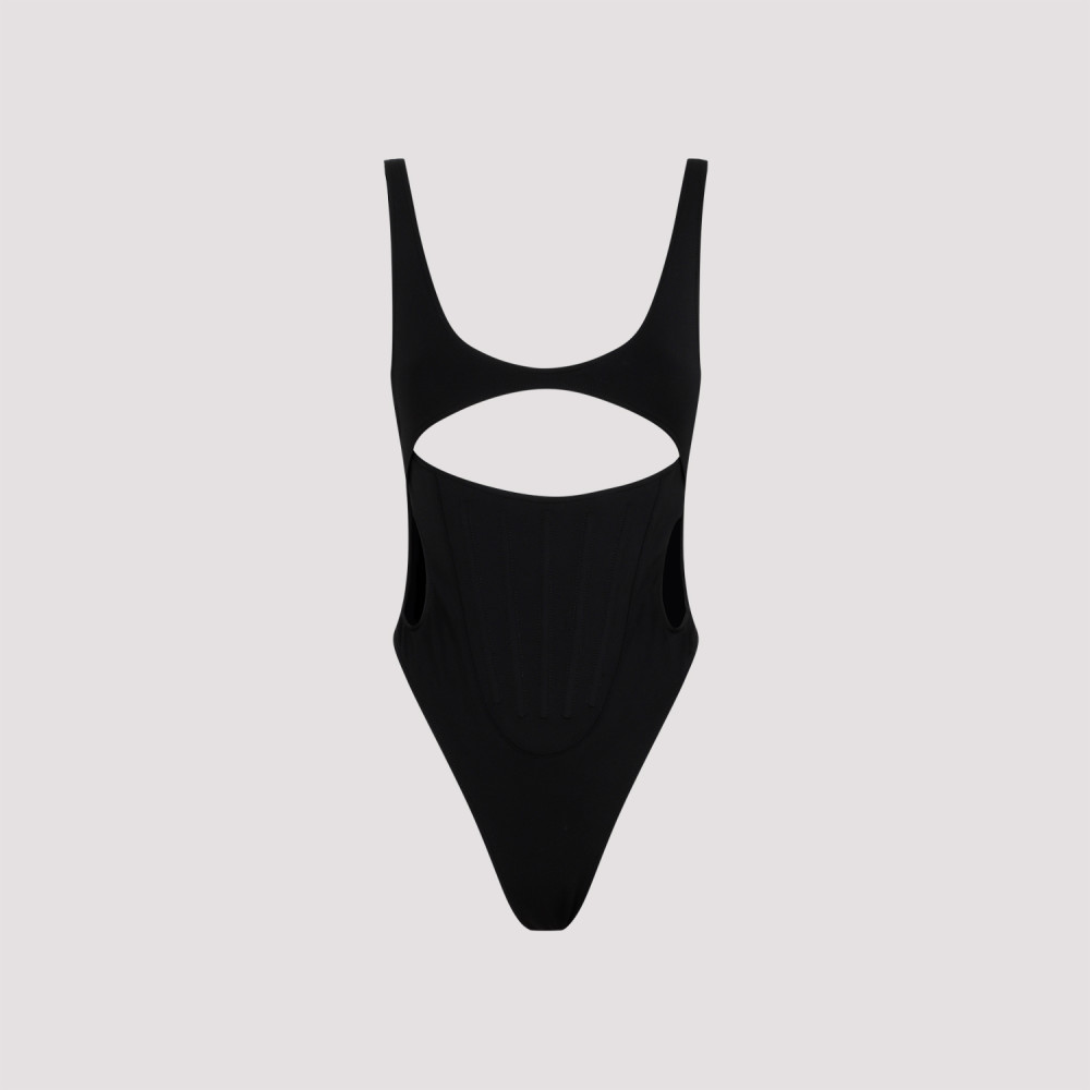 Shop Mugler Black  Swimsuit