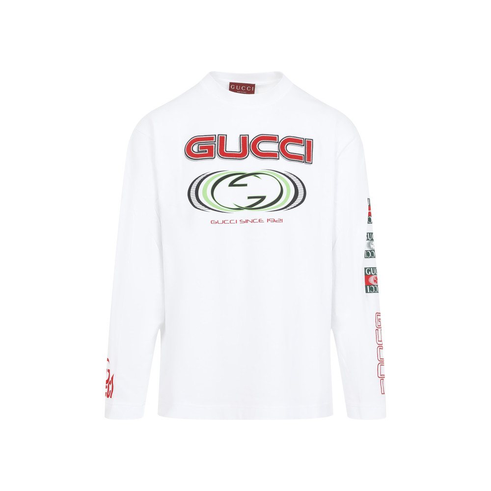 Gucci Logo Heavy Cotton Jersey T-shirt In White