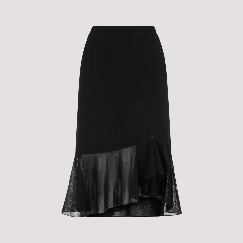 スカート TOM FORD Woman Skirt Black GC5812FAX1095 LB999 KNEE-LENGTH SKIRT WITH LACE INSERTS | Tom Ford Fashion