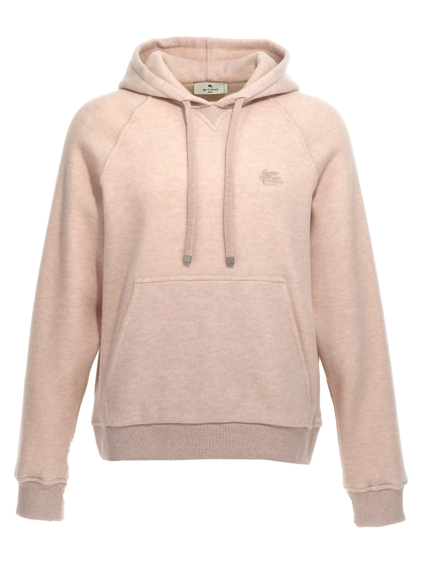 スウェット・トレーナー ETRO Logo embroidery wool hoodie Beige MRMB002399JUB02 Etro Beige Logo embroidery wool hoodie for Men Online India