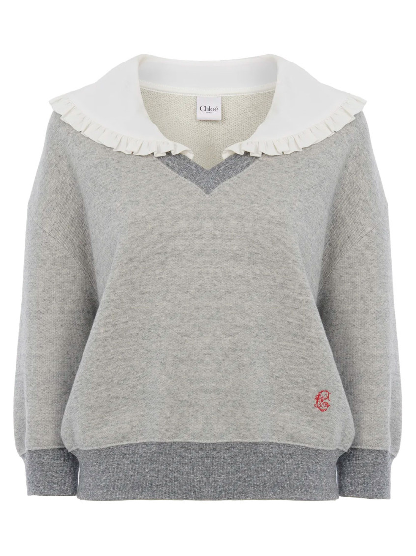 Chloé Cotton-blend French Terry Sweatshirt In Multi