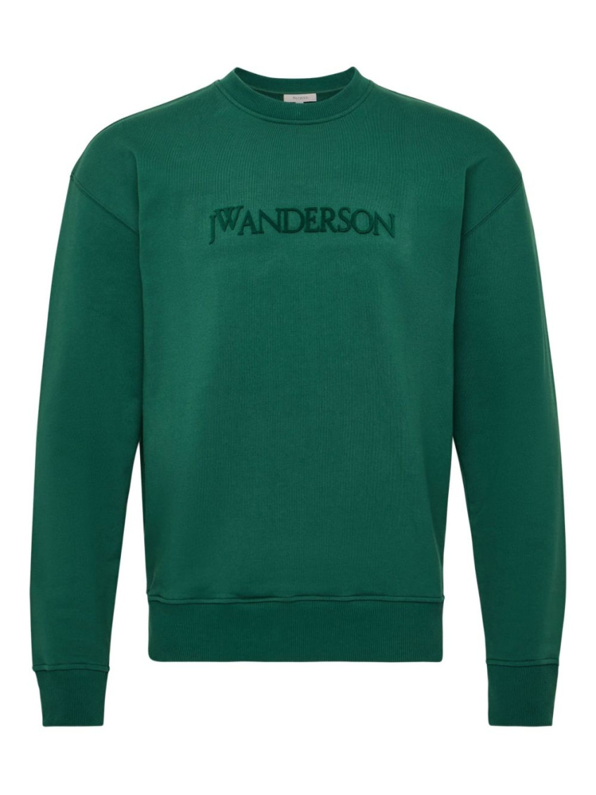 Jw Anderson Crew Neck Long Sleeves Sweatshirt In Green