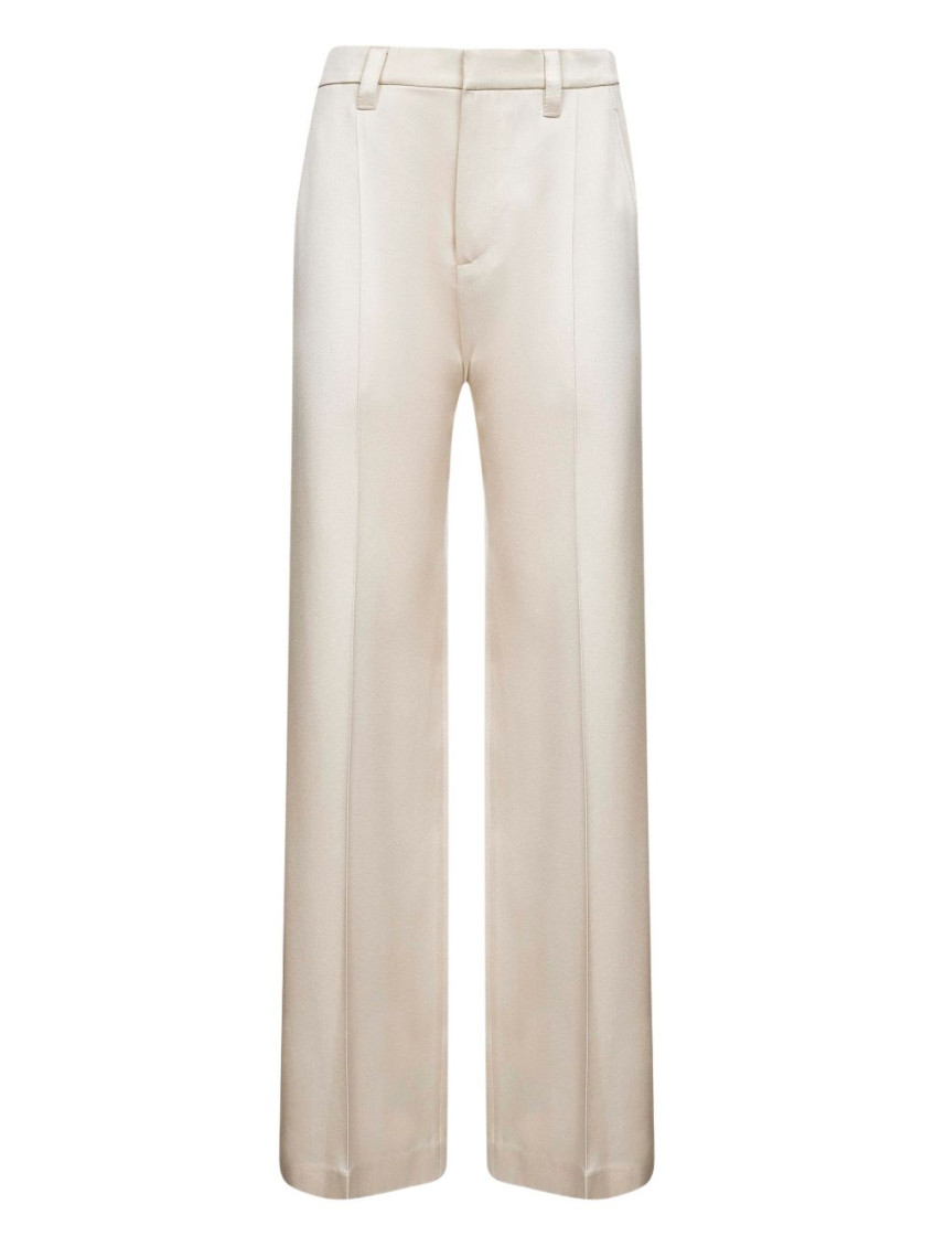 Brunello Cucinelli Monili Detailed Straight Leg Trousers In Neutral