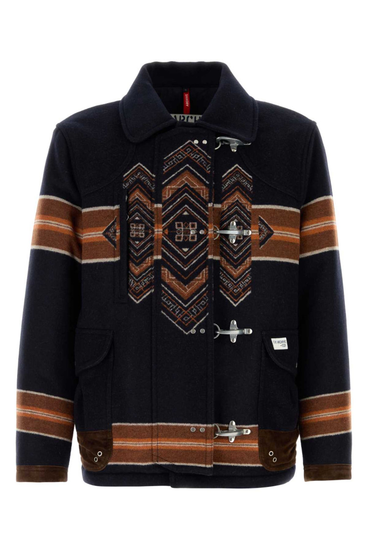 Fay Embroidered Wool Blend 4 Ganci Yateh Jacket In Multicolor