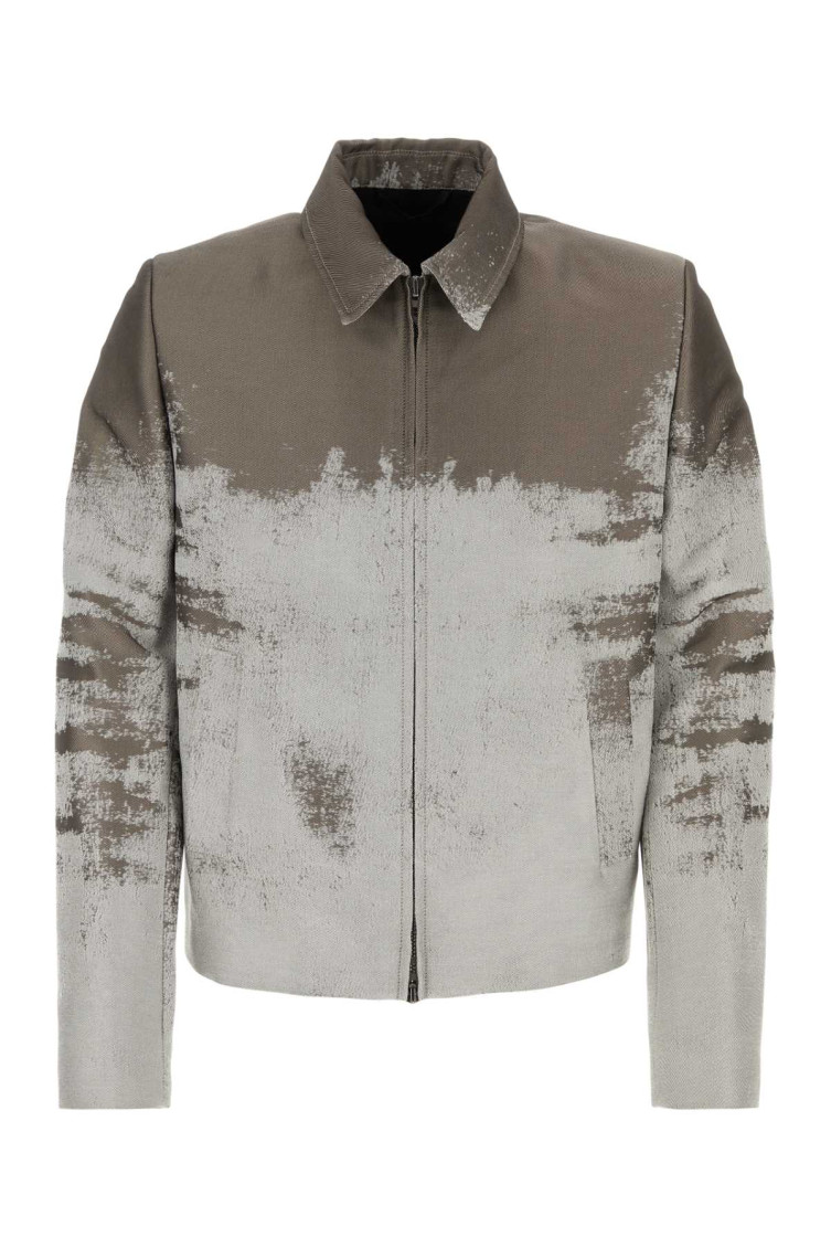 Shop Diesel White/brown Regular Fit Jacket In Multicolor