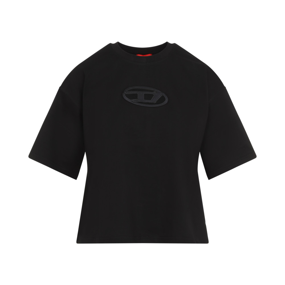 Diesel "t-buxt-crop-od" T-shirt In Black