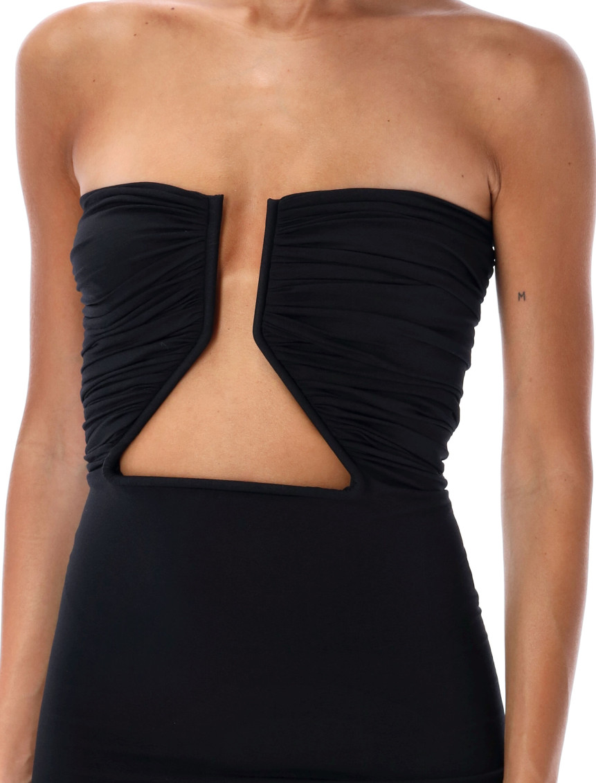 Rick Owens Black Prong Mini Dress Jersey for Women Online