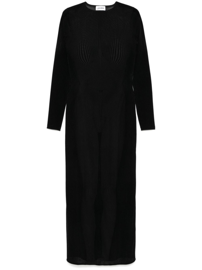Shop Jean Paul Gaultier Black Morphing Long Dress