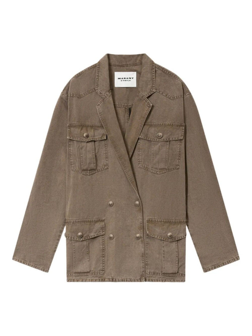 Isabel Marant Étoile Bronze Double-breasted Jacket In Brown