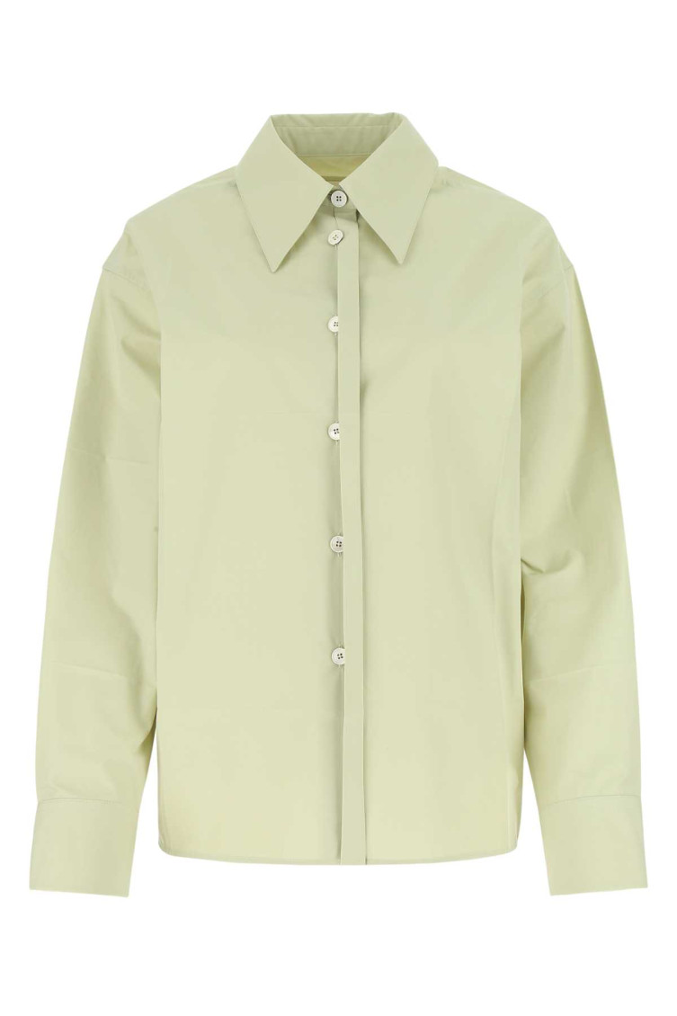 Jil Sander Pastel Green Poplin Oversize Shirt In Light Green