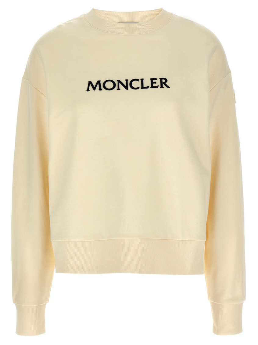 Shop Moncler Beige In White