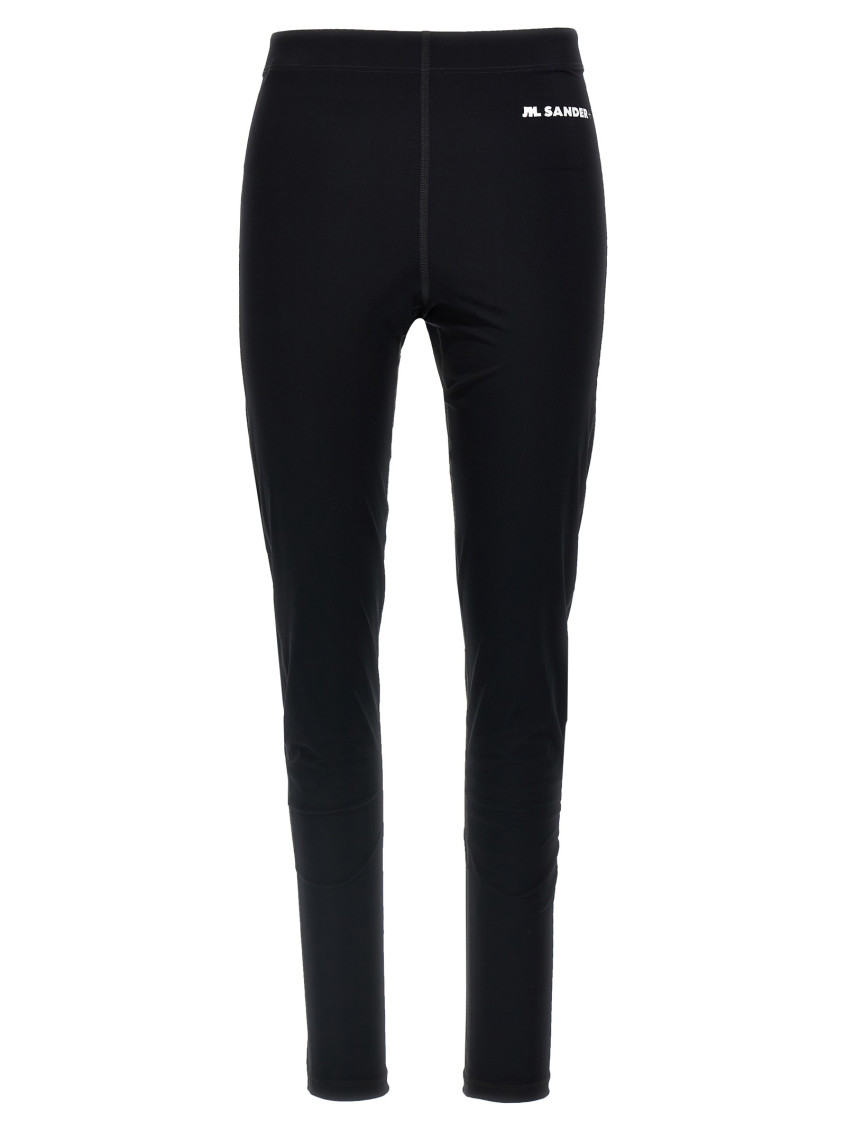 Jil Sander Logo-print Leggings In Black