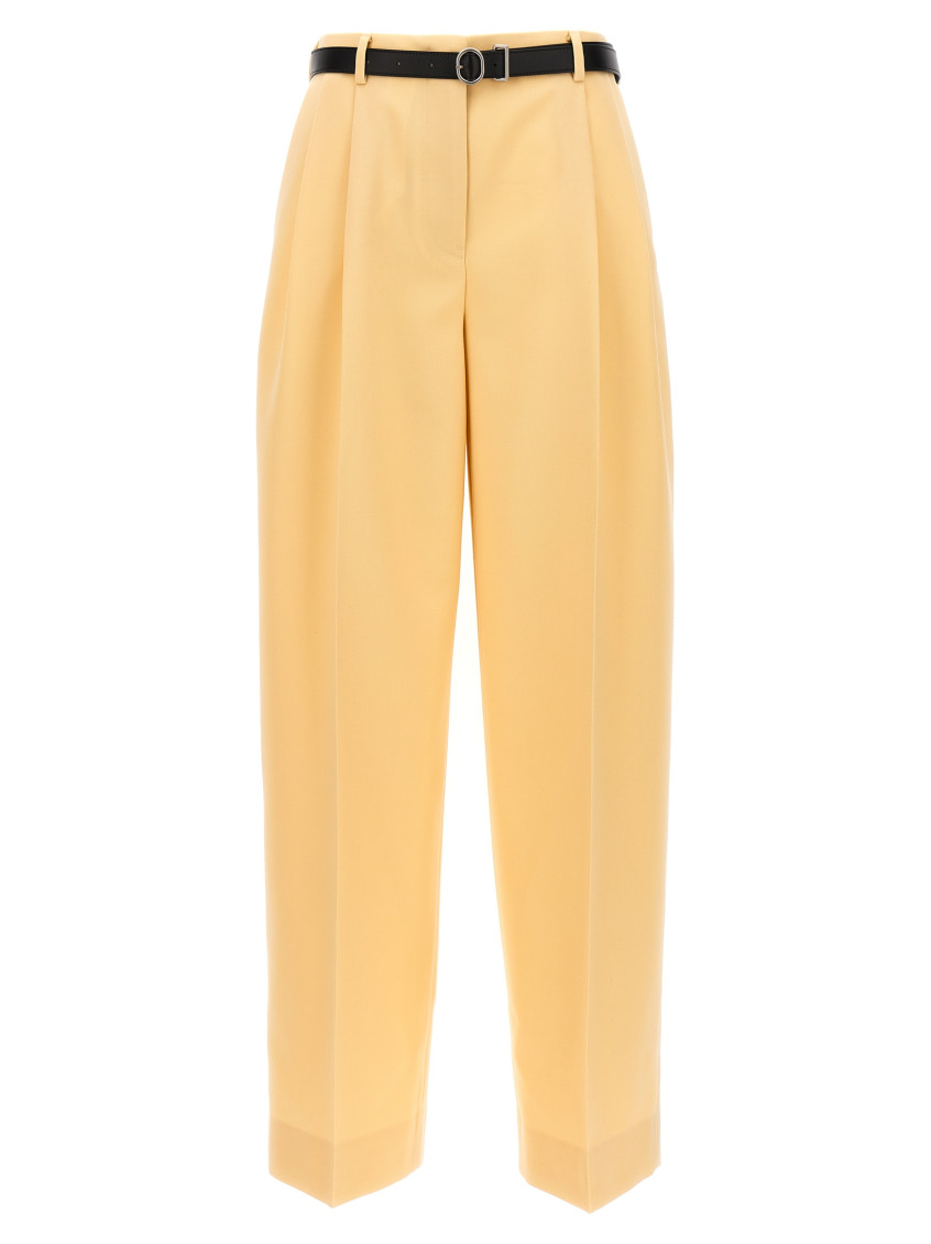 Jil Sander Wool Pants Pences In Yellow