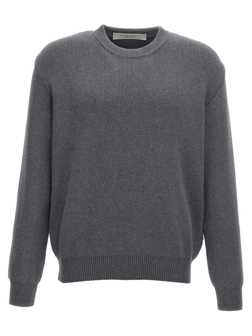 Golden Goose Cotton Dany Pullover With Lettering In Grey