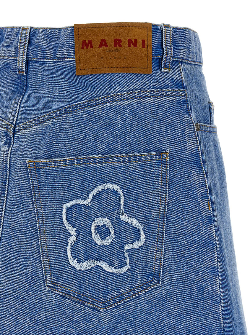 スカート MARNI Patch skirt Light Blue GOJD0457Q2USCX34 Marni Light Blue Patch skirt for Women Online USA at Darveys.com
