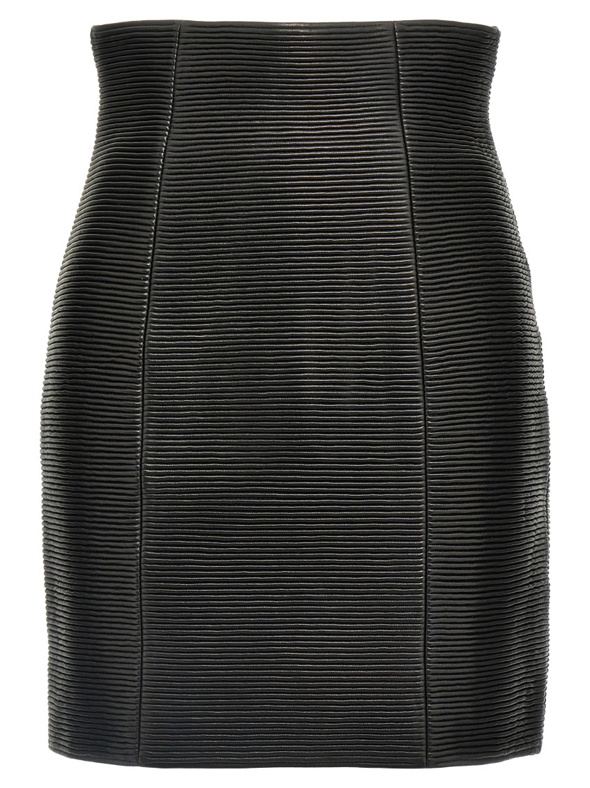 Balmain Hw Rolled Skirts In Black