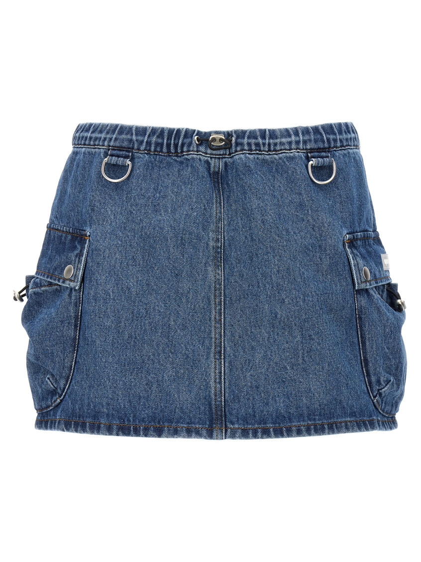 Coperni Blue Open Hip Denim Shorts In Blue