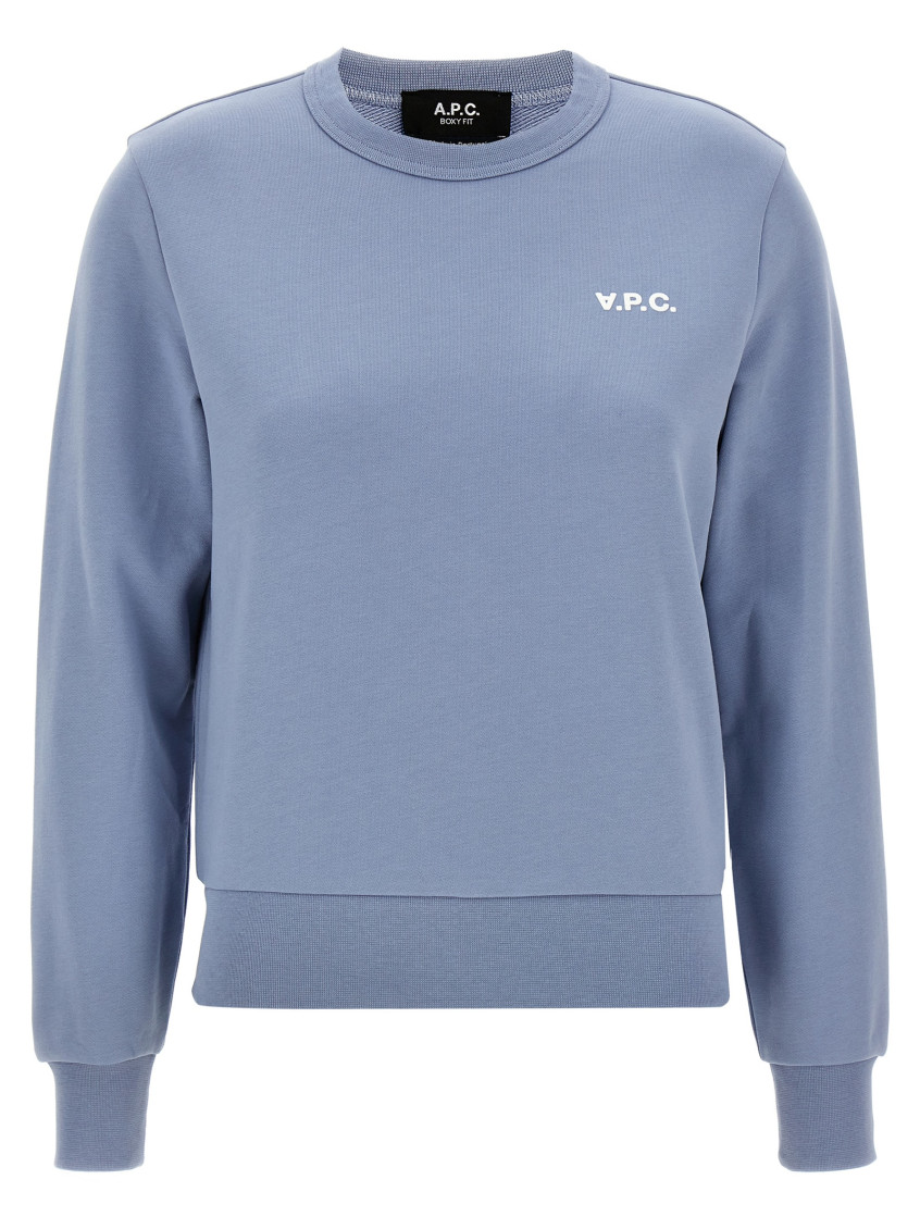 Apc A.p.c. 'boxy Petit Vpc' Sweatshirt In Light Blue