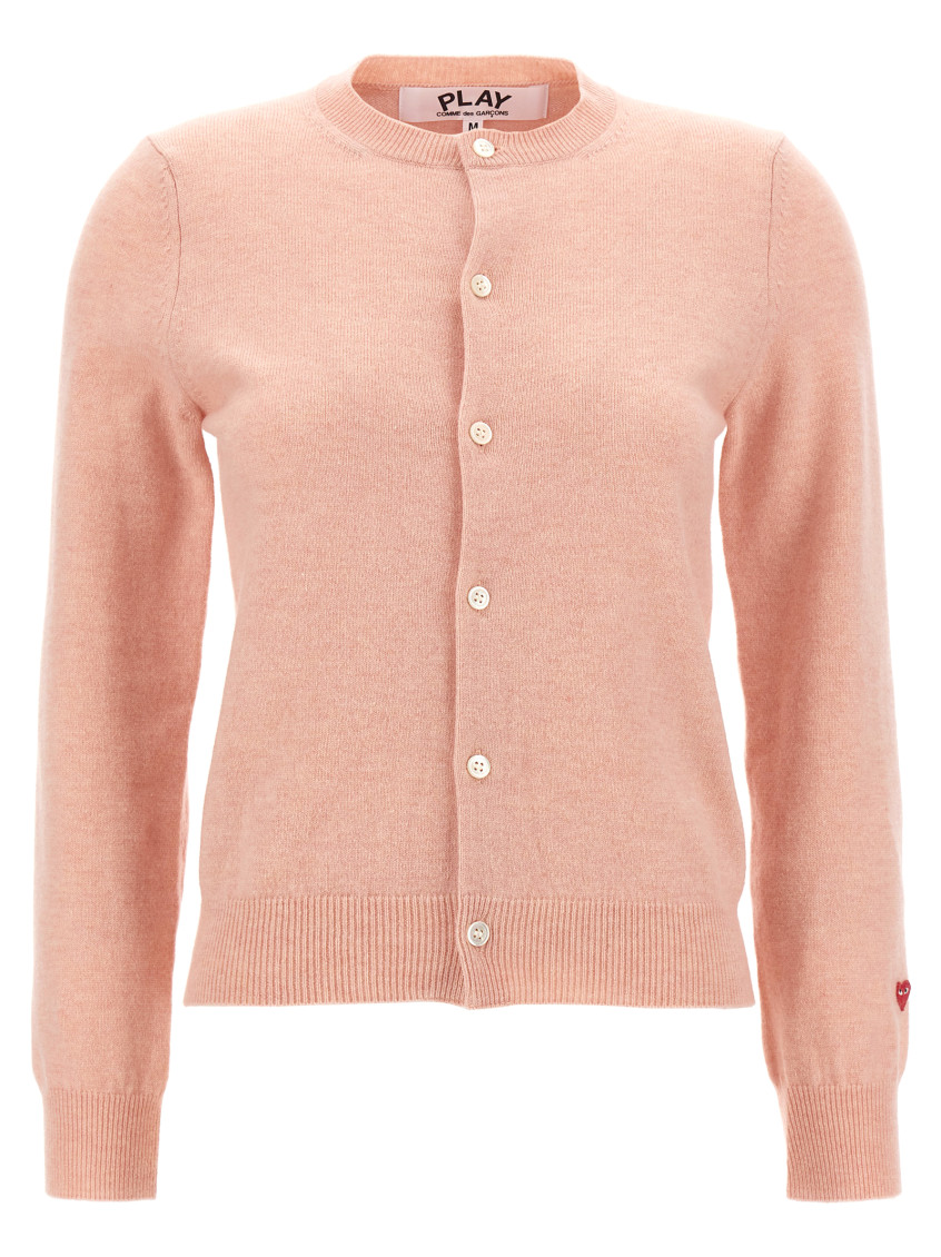 Comme Des Garcons Pink Small Heart cardigan for Women Online